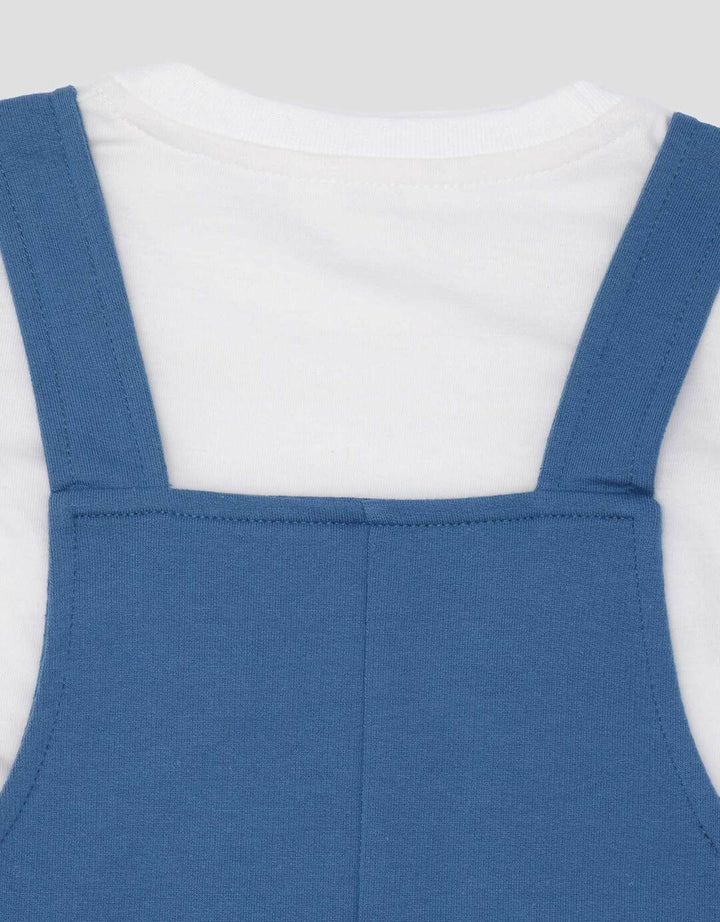Little M Terry App Dino Jumpsuit Overall Bayi