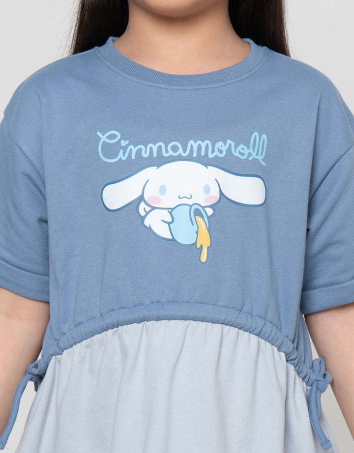 Character Serut Pgg Pita Cinnamoroll Snack Midi Dress Anak Perempuan