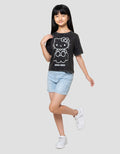 Character Hello Kitty Washed Kaos Anak Perempuan