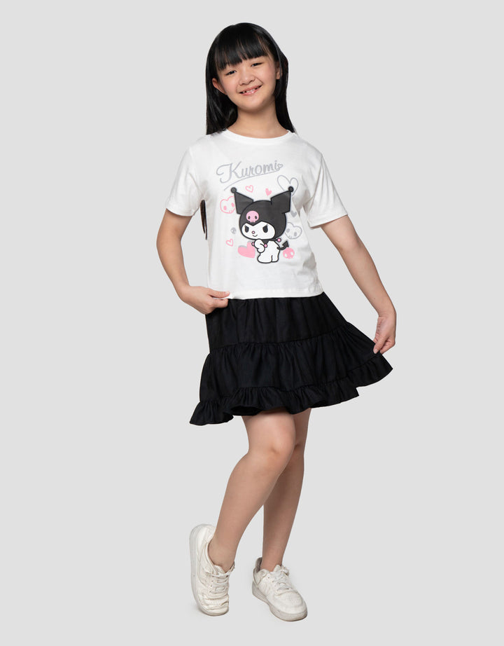 Character Kuromi Love Kaos Anak Perempuan