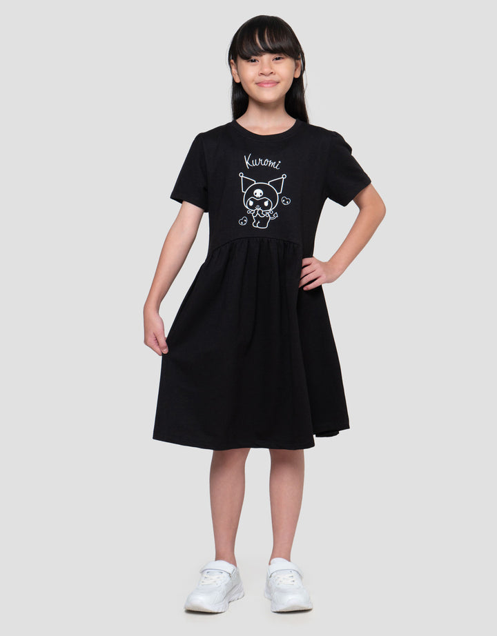 Character Kuromi Midi Dress Anak Perempuan
