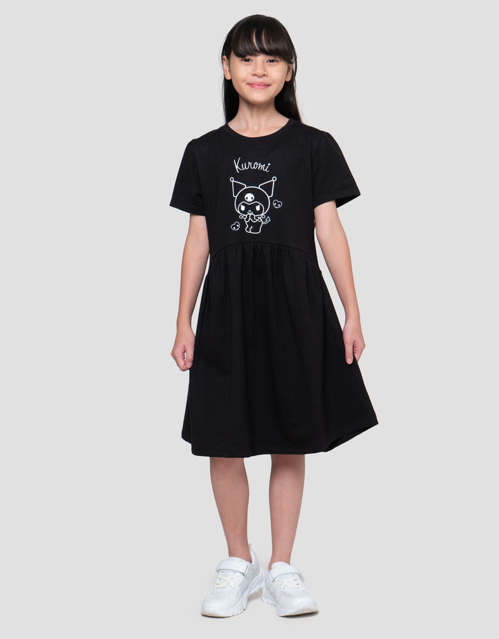 Character Kuromi Midi Dress Anak Perempuan