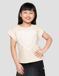 Little M With Heart Lace Kaos Anak Perempuan