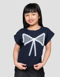Little M With Ribbon Lace Kaos Anak Perempuan
