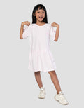 Little M Woven Pita Lengan Midi Dress Anak Perempuan