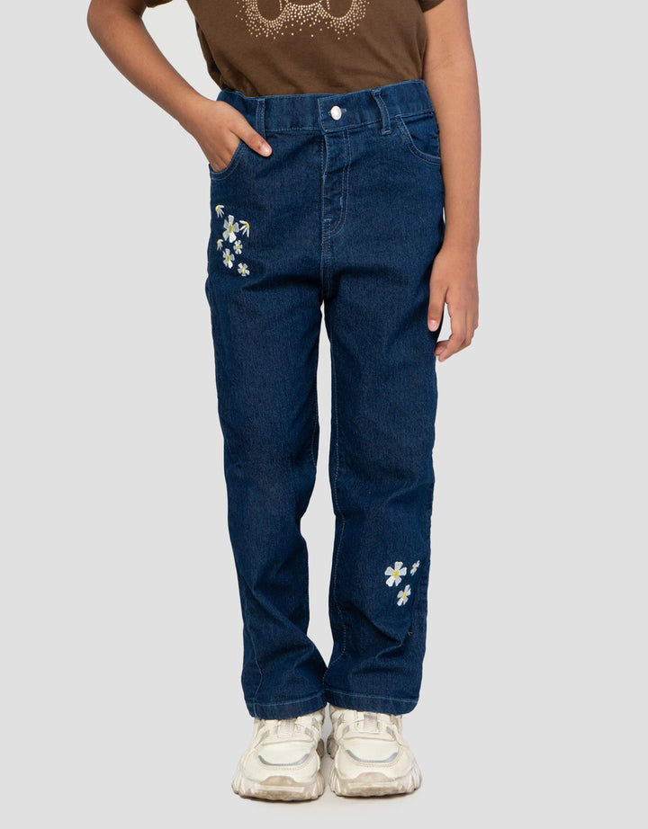 Little M Jegging Pita Bunga Celana Denim Anak Perempuan