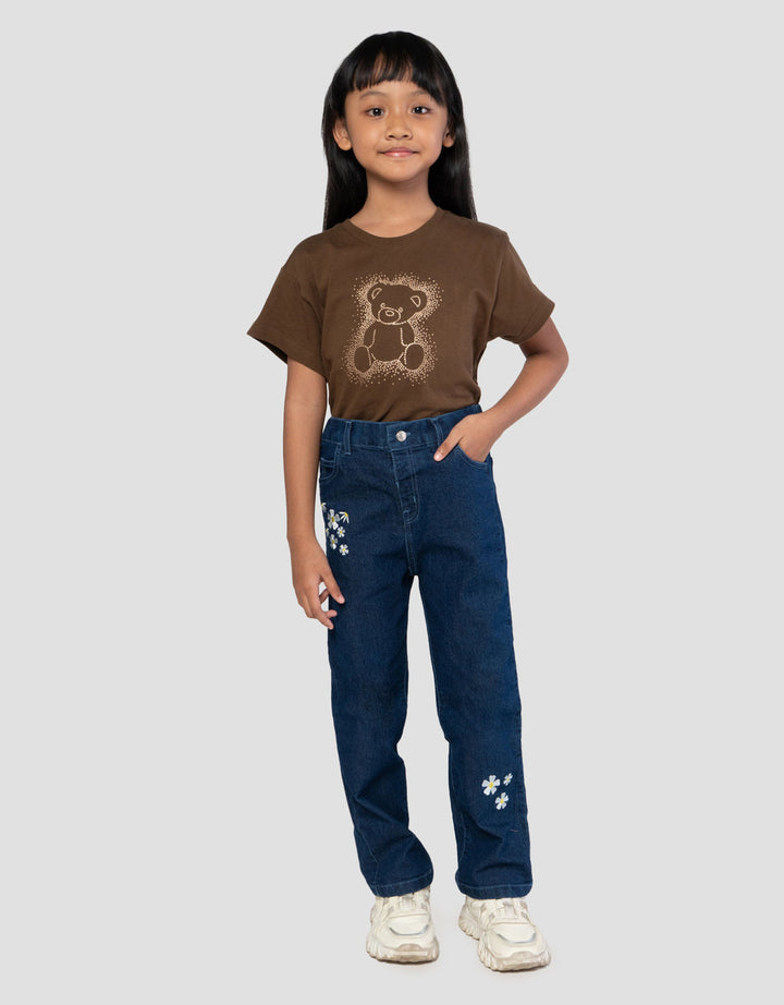 Little M Jegging Pita Bunga Celana Denim Anak Perempuan