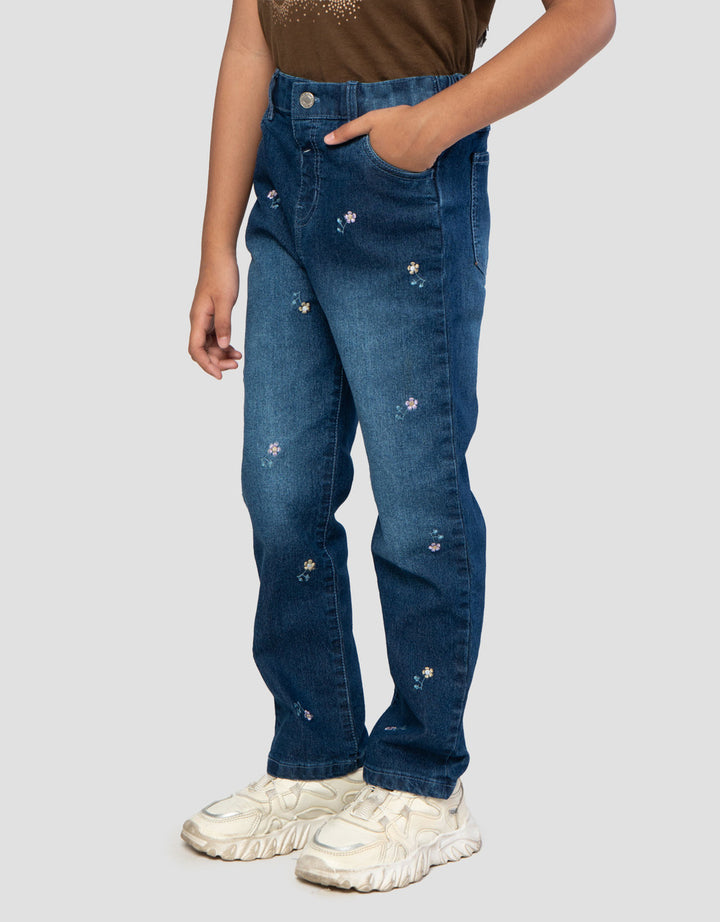 Little M Jegging Bunga Tabur Celana Denim Anak Perempuan