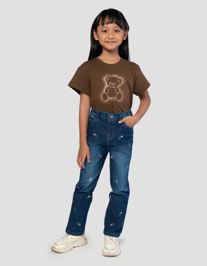 Little M Jegging Bunga Tabur Celana Denim Anak Perempuan