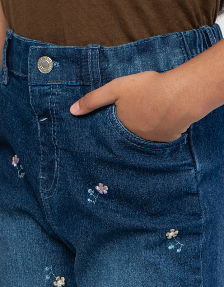 Little M Jegging Bunga Tabur Celana Denim Anak Perempuan