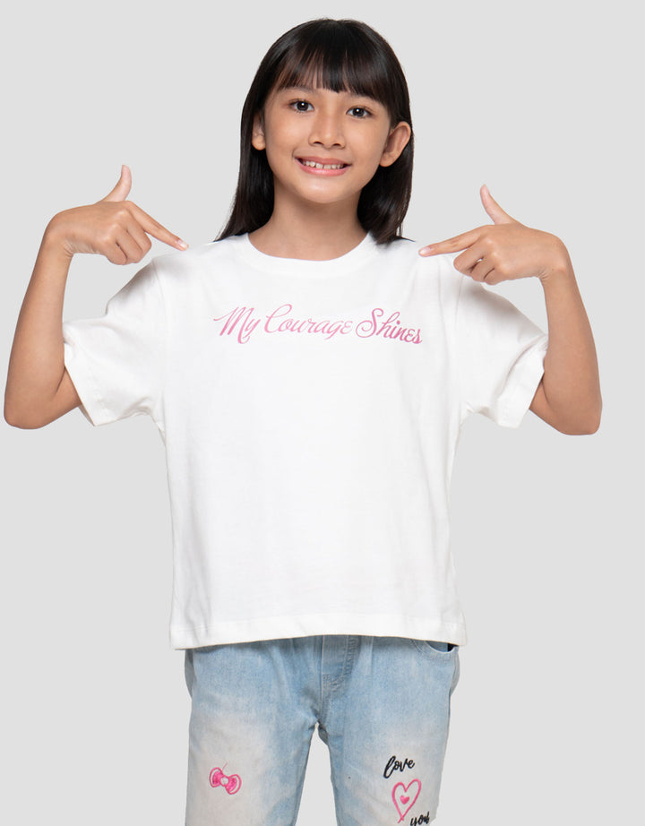 Disney Princess 2 Print Kaos Anak Perempuan