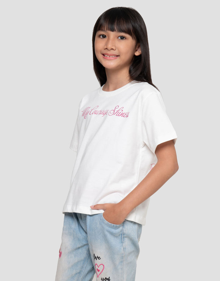 Disney Princess 2 Print Kaos Anak Perempuan