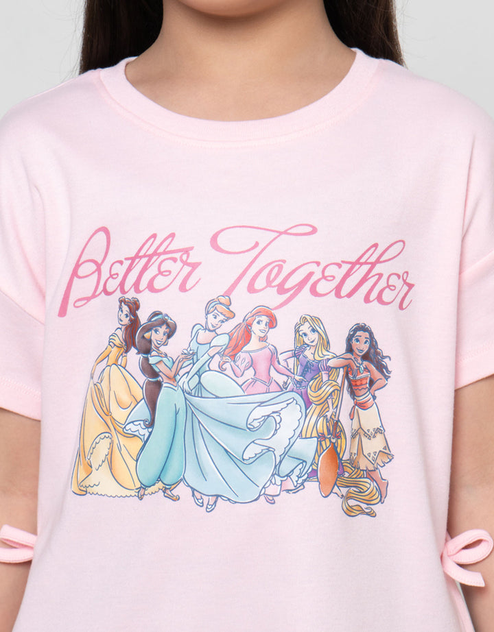 Disney Princess Pita Samping Kaos Anak Perempuan