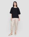 Connexion Boxy Cre Neck Blouse Wanita