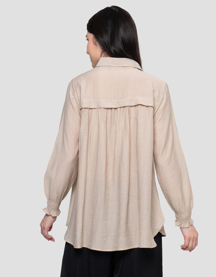 Connexion Lengan Smock Kemeja Wanita