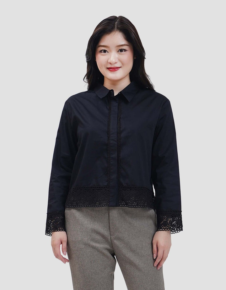 Connexion Crochet Relax Fit Kemeja Wanita