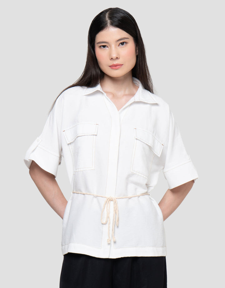 Connexion Loose With Robe Lnn Blend Kemeja Wanita