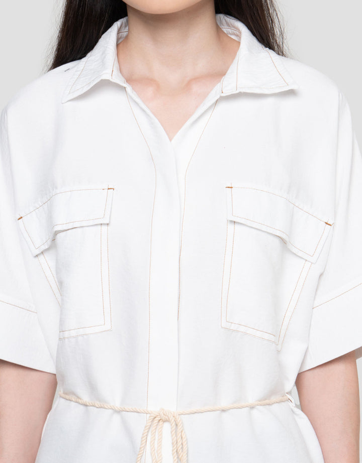 Connexion Loose With Robe Lnn Blend Kemeja Wanita