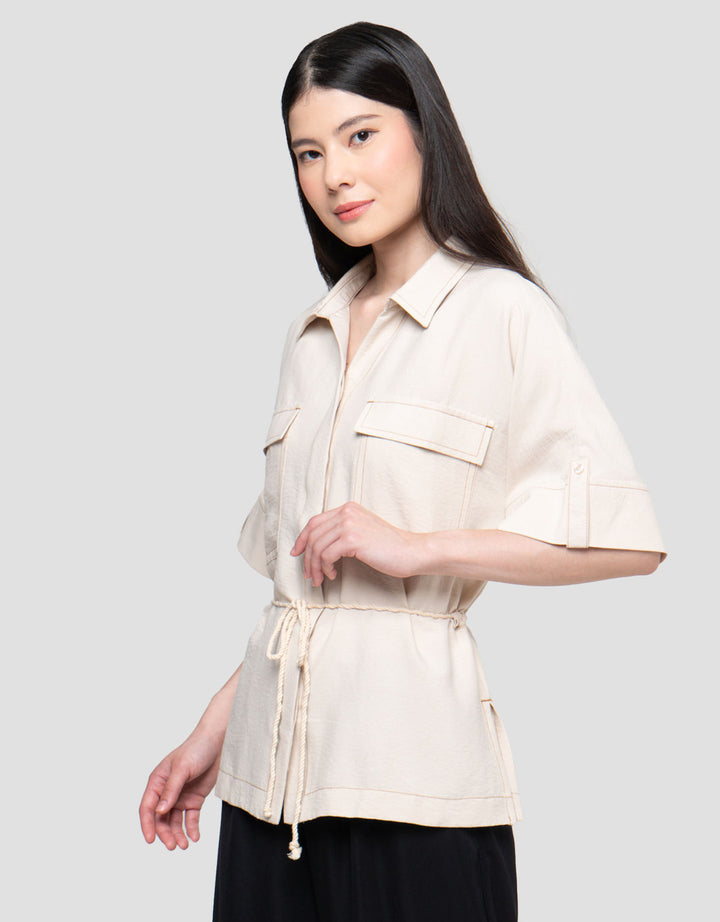 Connexion Loose With Robe Lnn Blend Kemeja Wanita