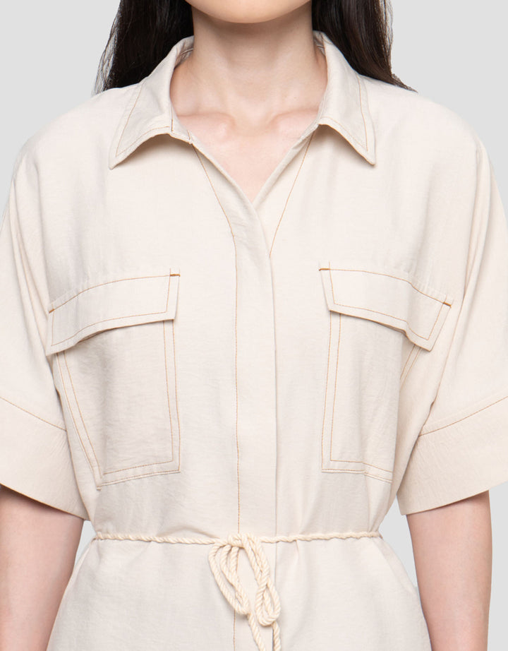 Connexion Loose With Robe Lnn Blend Kemeja Wanita