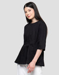 Connexion With Pleated Waist Slim Kemeja Wanita