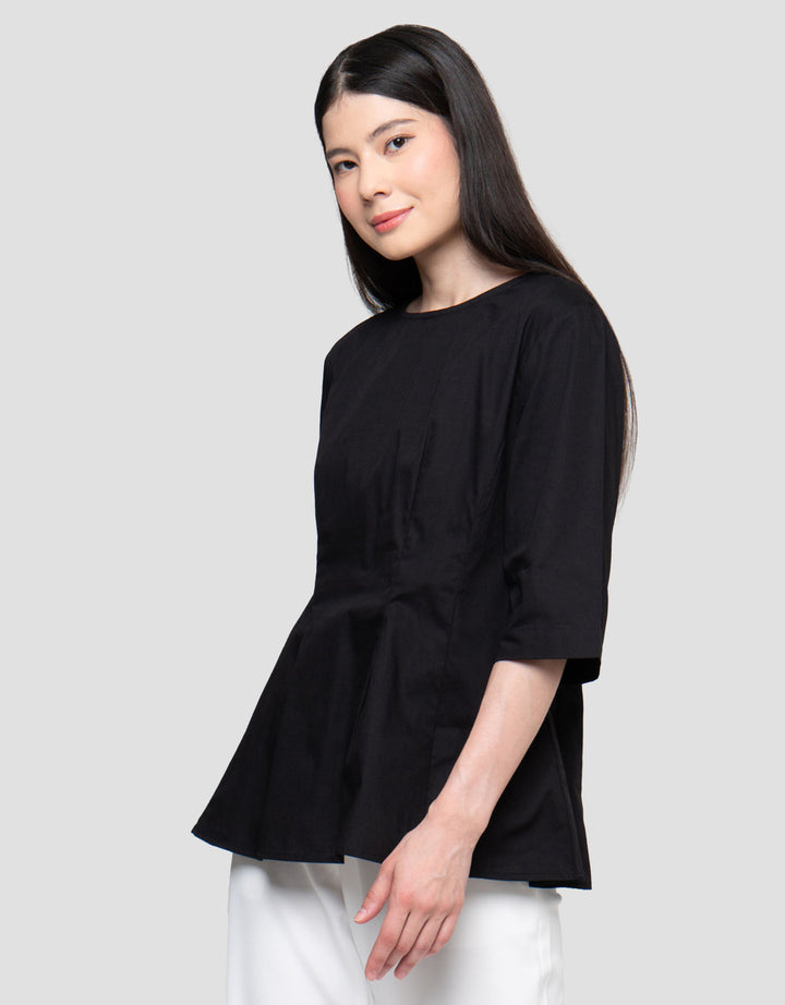 Connexion With Pleated Waist Slim Kemeja Wanita