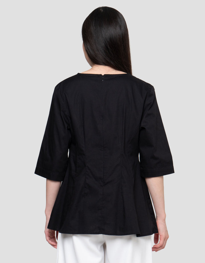 Connexion With Pleated Waist Slim Kemeja Wanita