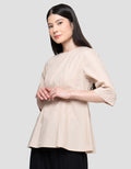 Connexion With Pleated Waist Slim Kemeja Wanita