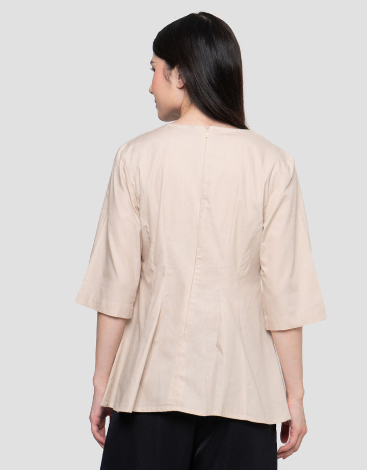 Connexion With Pleated Waist Slim Kemeja Wanita