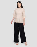 Connexion With Pleated Waist Slim Kemeja Wanita