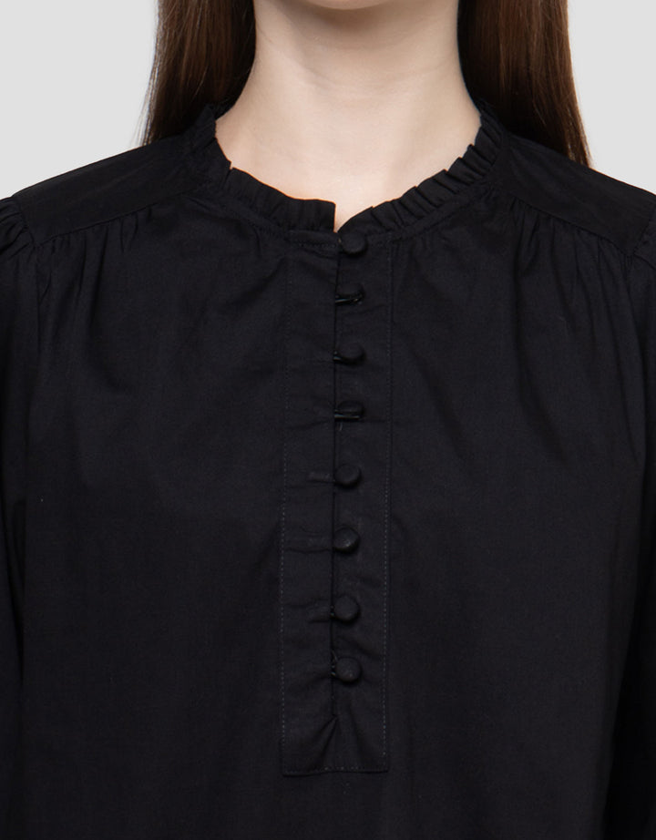 Connexion Mandarin Collar W/Button Tunik Wanita