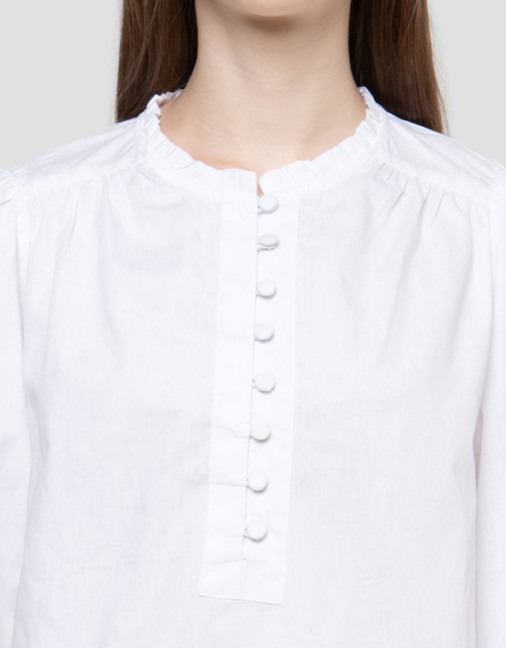 Connexion Mandarin Collar W/Button Tunik Wanita