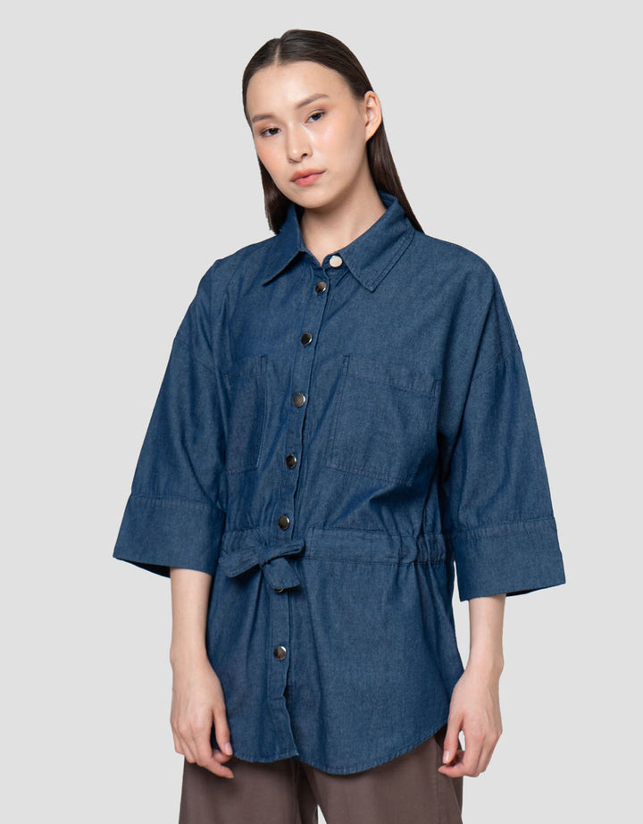 Connexion 3/4 Outer Fabric Jaket Denim Wanita