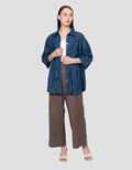 Connexion 3/4 Outer Fabric Jaket Denim Wanita