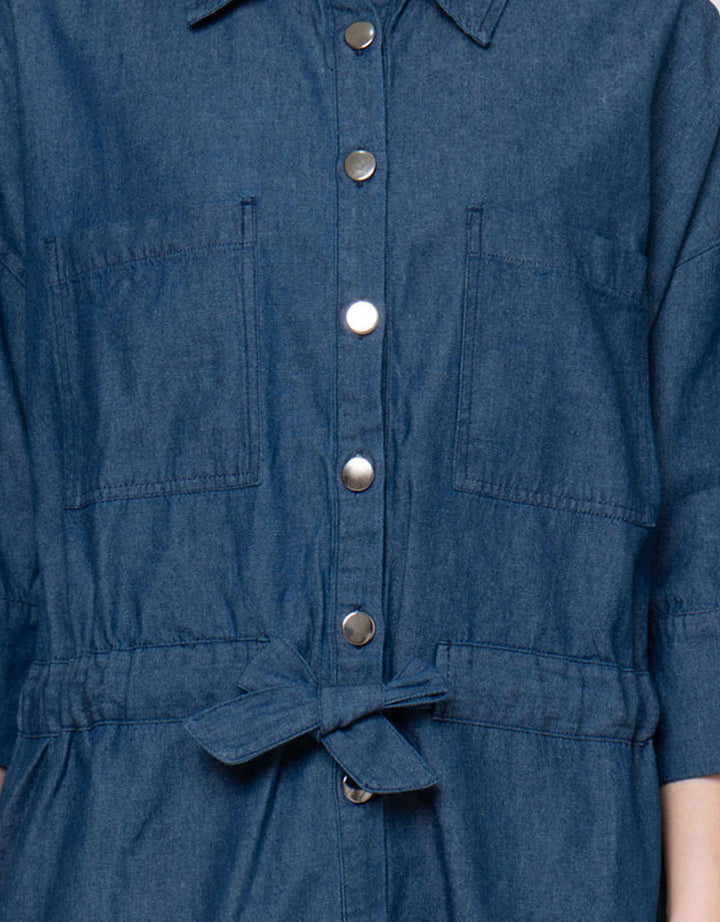 Connexion 3/4 Outer Fabric Jaket Denim Wanita