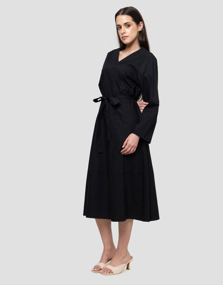 Connexion V-Neck With Bow Maxi Dress Wanita