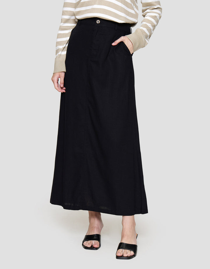 Connexion Straight W/Lining Rok Maxi Wanita