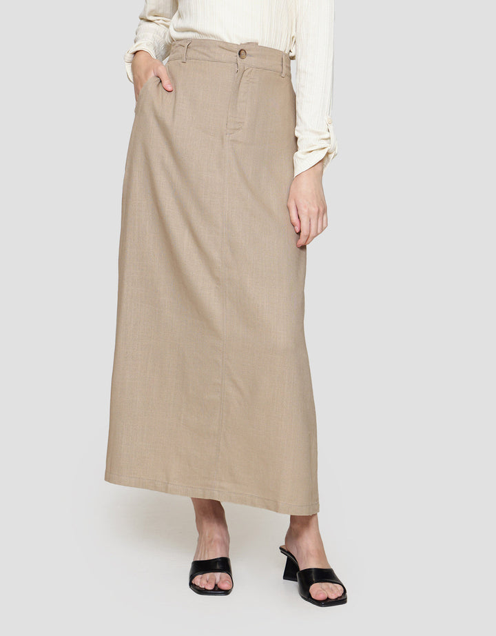 Connexion Straight W/Lining Rok Maxi Wanita