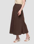 Connexion Klok Linen Blend A Line Rok Maxi Wanita