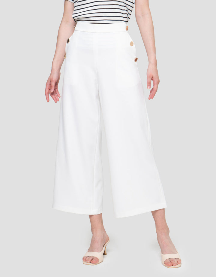 Connexion Matching Blend With Button Celana Kulot Wanita