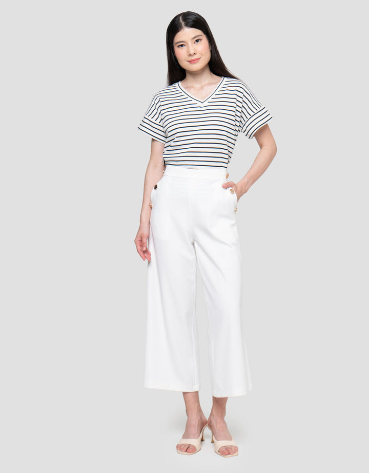 Connexion Matching Blend With Button Celana Kulot Wanita