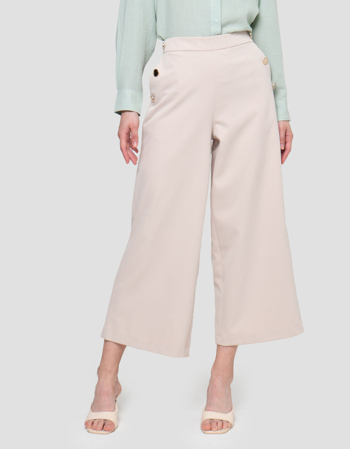 Connexion Matching Blend With Button Celana Kulot Wanita