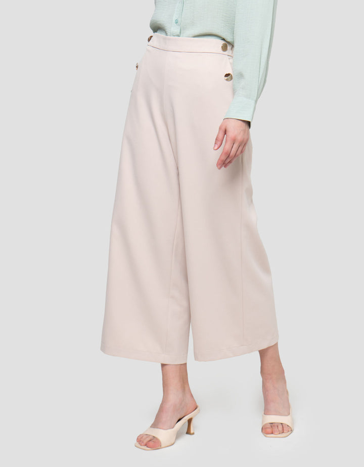 Connexion Matching Blend With Button Celana Kulot Wanita