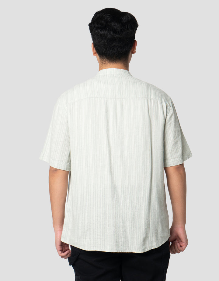 Nevada Textured Stripe Kemeja Koko Pria