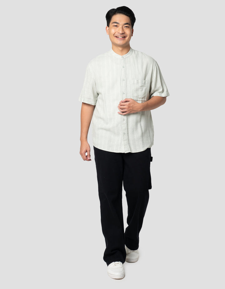 Nevada Textured Stripe Kemeja Koko Pria