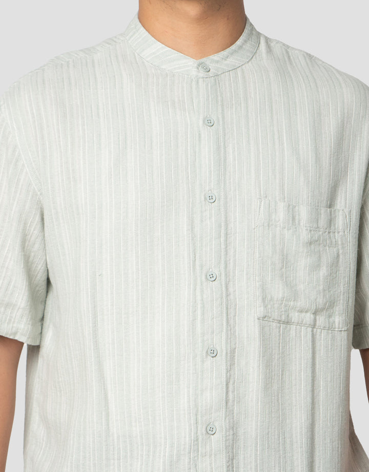 Nevada Textured Stripe Kemeja Koko Pria