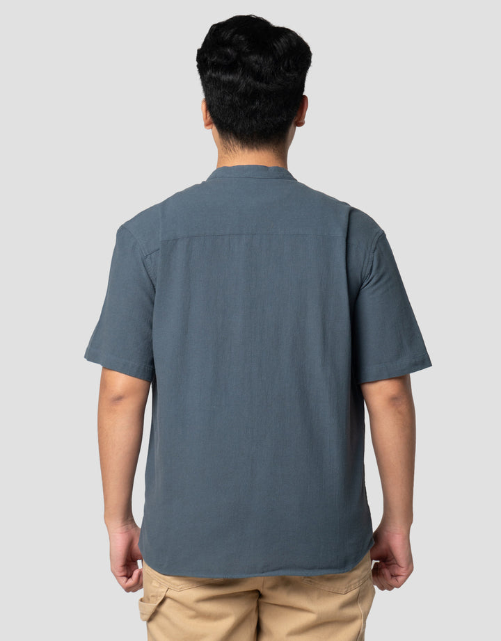 Nevada Textured Plain Kemeja Koko Pria