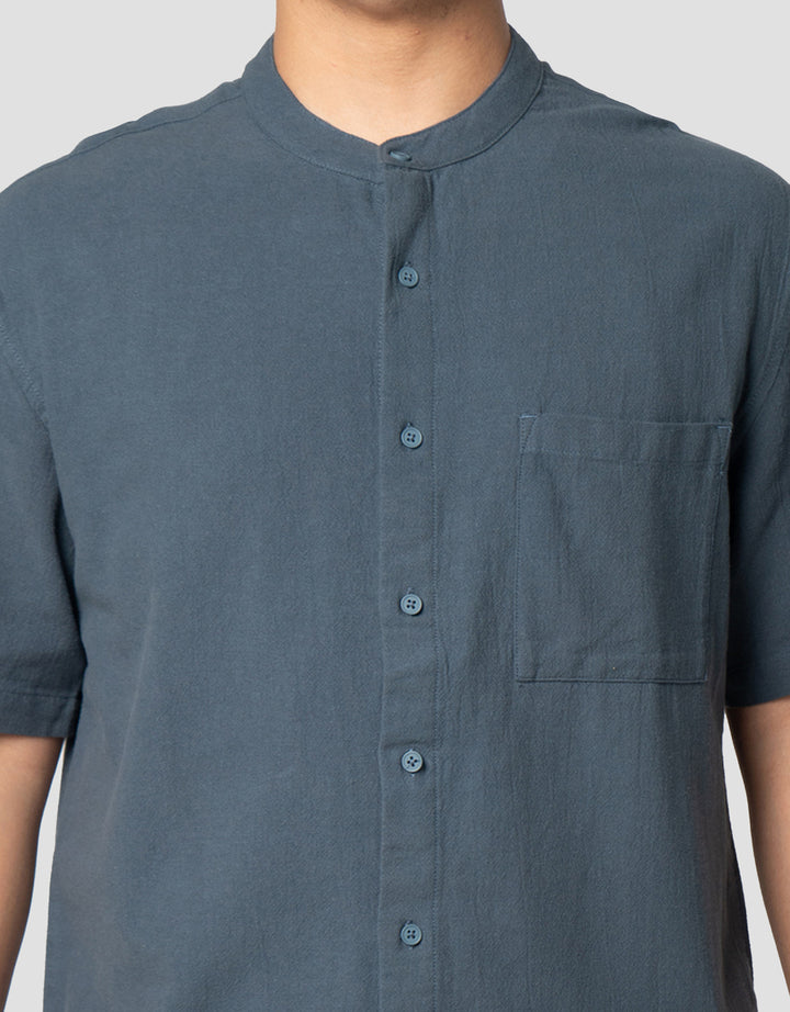 Nevada Textured Plain Kemeja Koko Pria