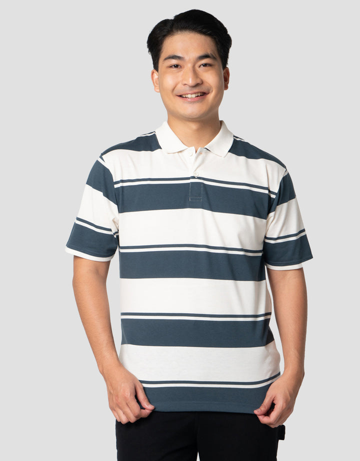 Nevada Stripe Collar Kaos Polo Pria