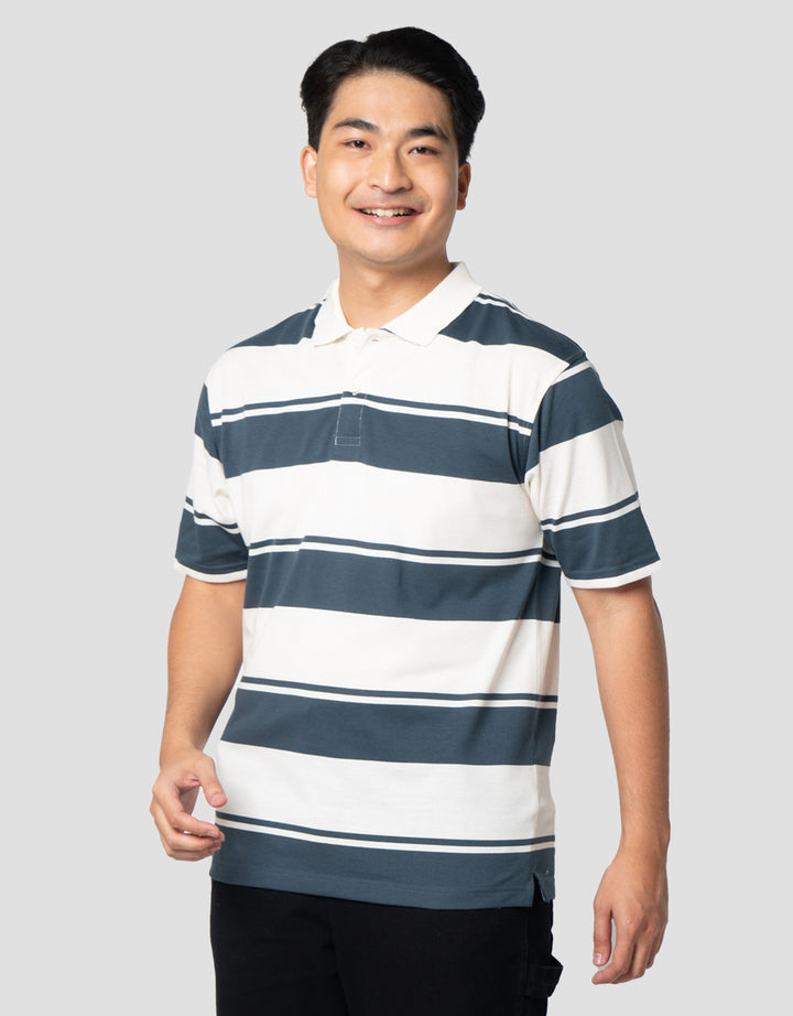 Nevada Stripe Collar Kaos Polo Pria